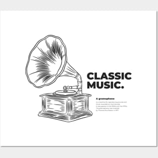 Classic Music Gramophone Posters and Art